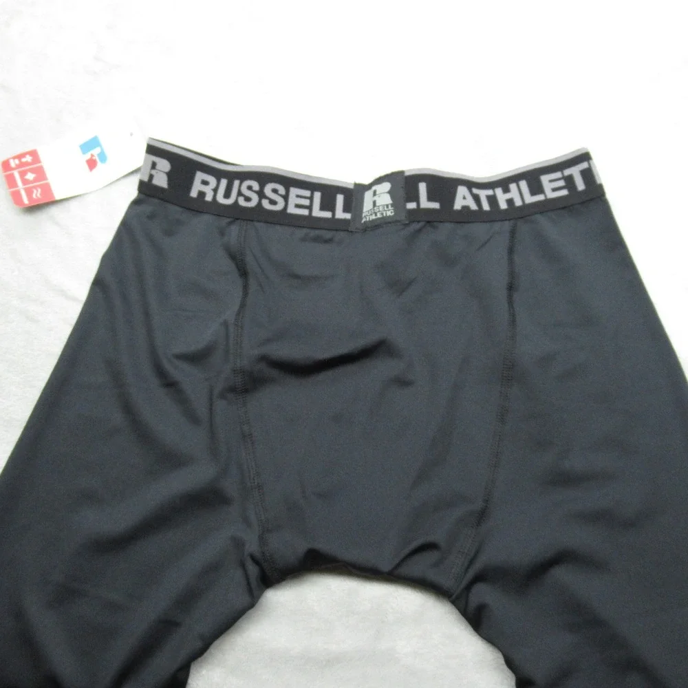 Russell Athletic Compression Pants Youth XL Black Big 5 Tights PUll-On 26x28 NEW